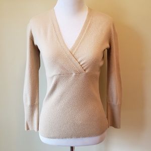 Tahari surplice V-neck sweater